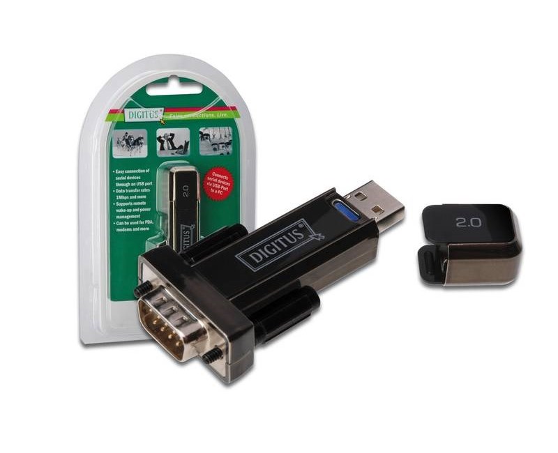 Digitus DA-70156 USB2.0 Erkek to RS232 (Seri) Dişi Çevirici