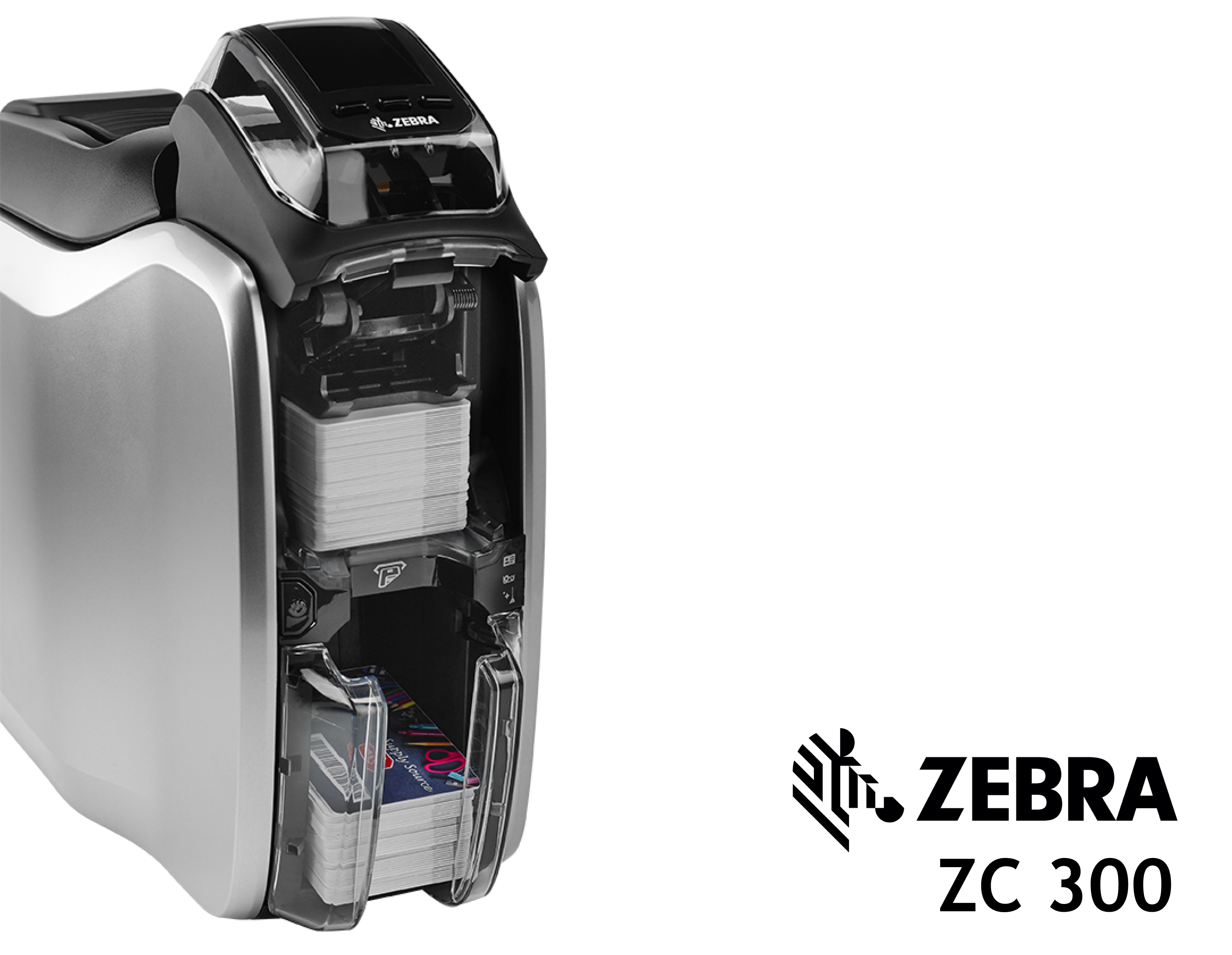 Zebra ZC300 (ZC32-000CQ00EM00) Termal Transfer 300 Dpi Usb+Eth Çift Yüz Kart Yazıcı